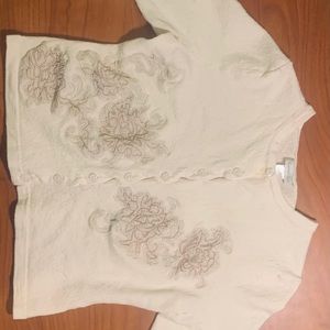 Garnet hill girls embroidered sweater!